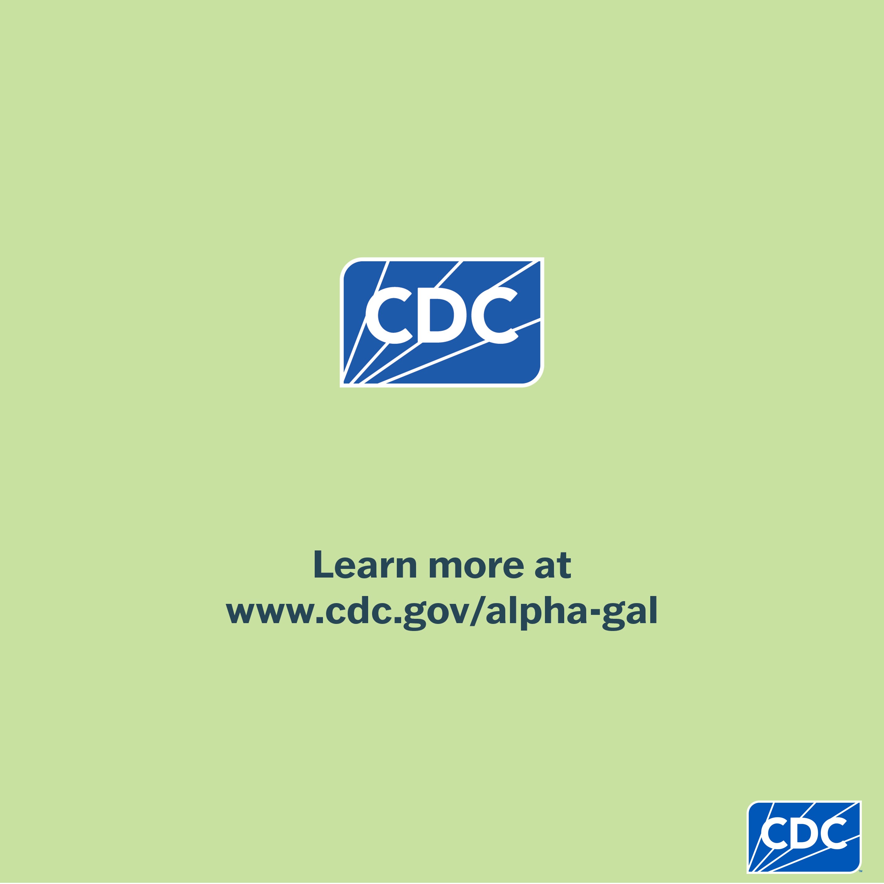 A concluding graphic offering a call-to-action to learn more at cdc.gov/alpha-gal.