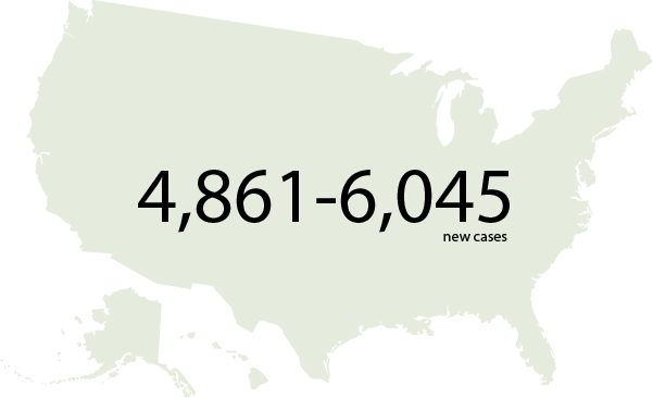 light-green-map-w-numbers Map of USA with number 4,861