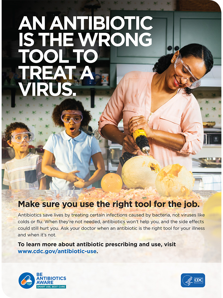 An Antibiotic is the Wrong Tool to Treat a Virus.