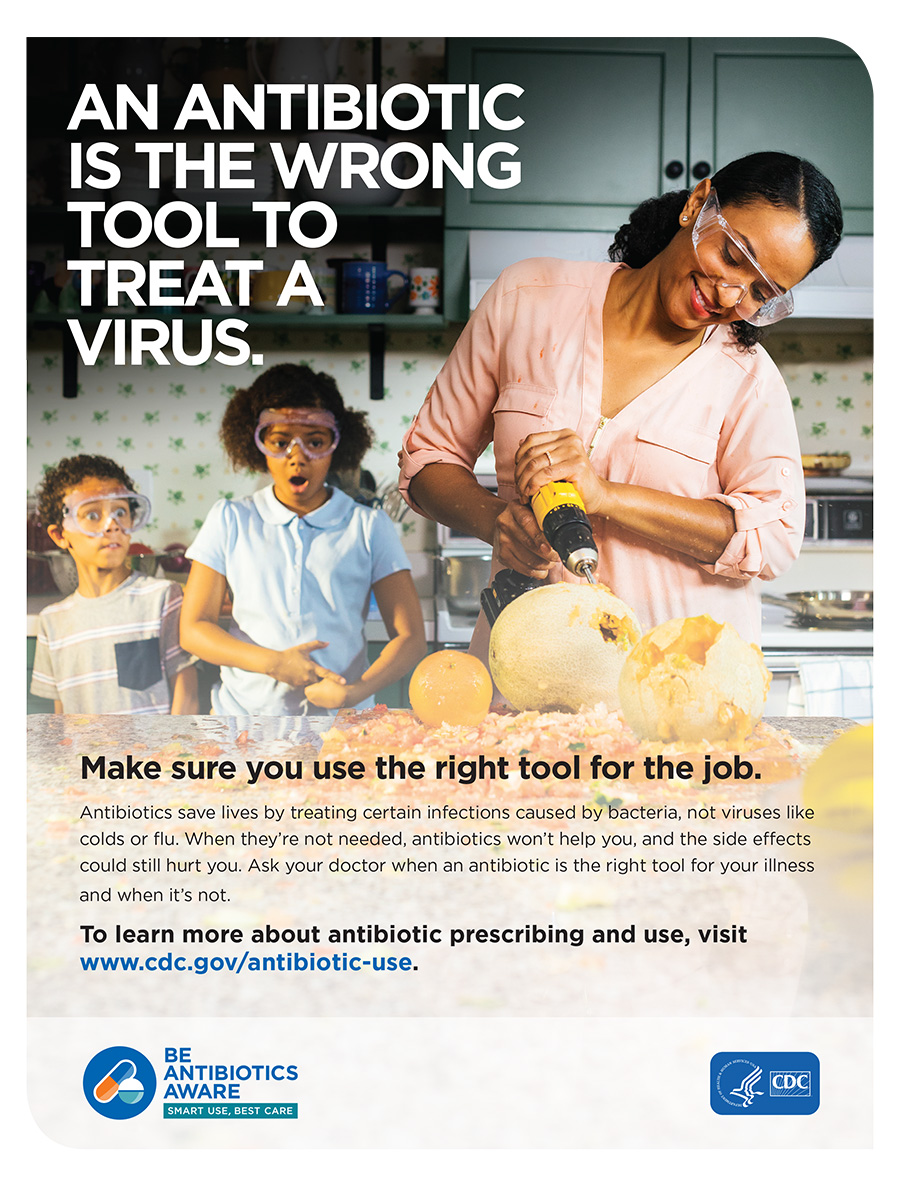 An Antibiotic is the Wrong Tool to Treat a Virus.