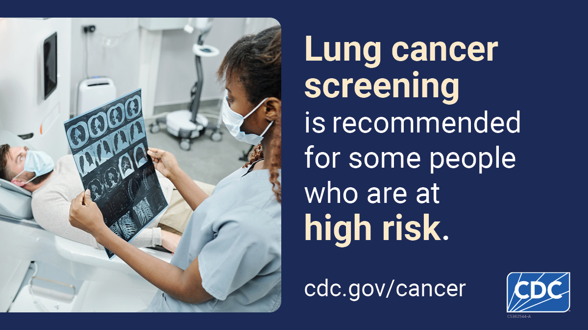 1200 x 675 rectangular image: Lung cancer screening is recommended for some people who are at high risk.