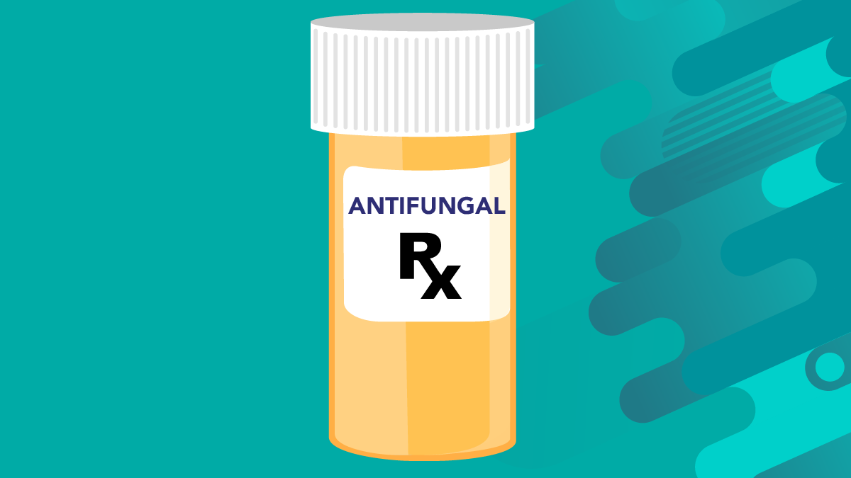Medication can increase the risk for candidiasis A bottle of antifungal medication