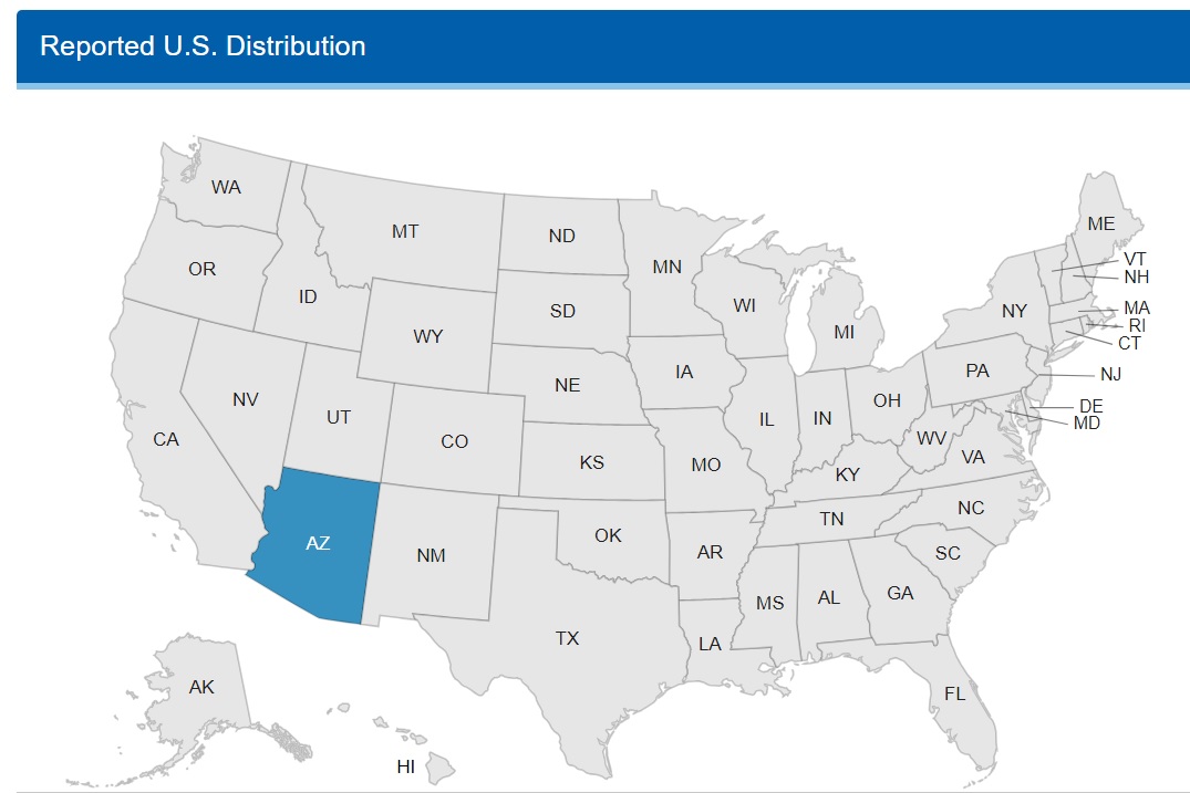 Map highlighting Arizona.