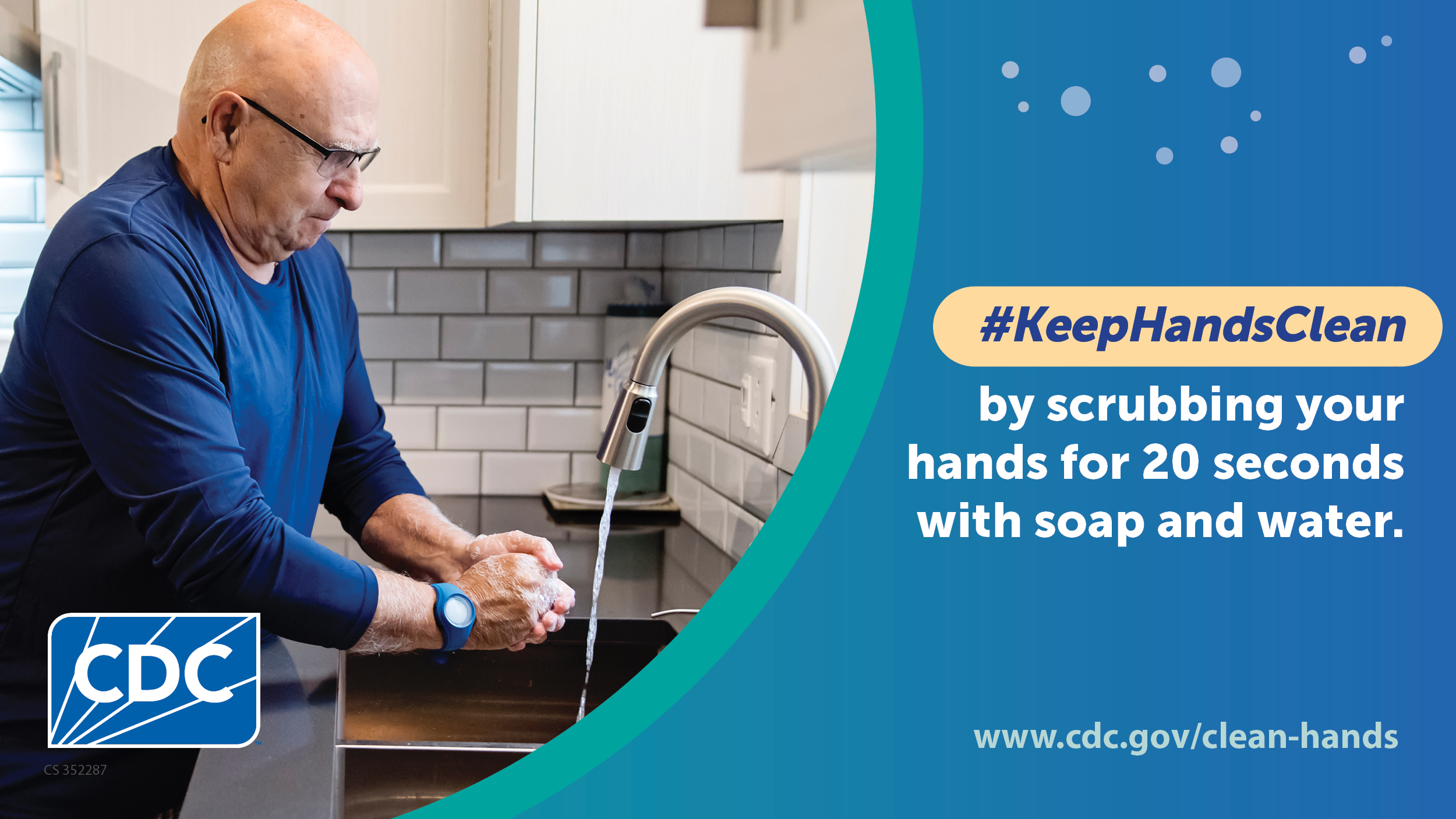 Keep your hands clean by washing them with soap for 20 seconds