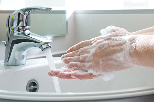 Handwashing Washing hands with soap and water for at least 20 seconds.