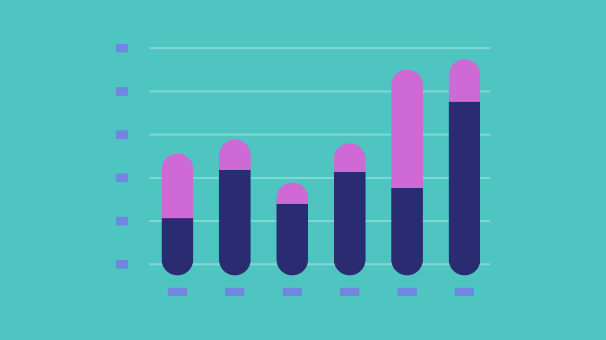 Statistics illustration An illustration of a bar graph representing statistics.