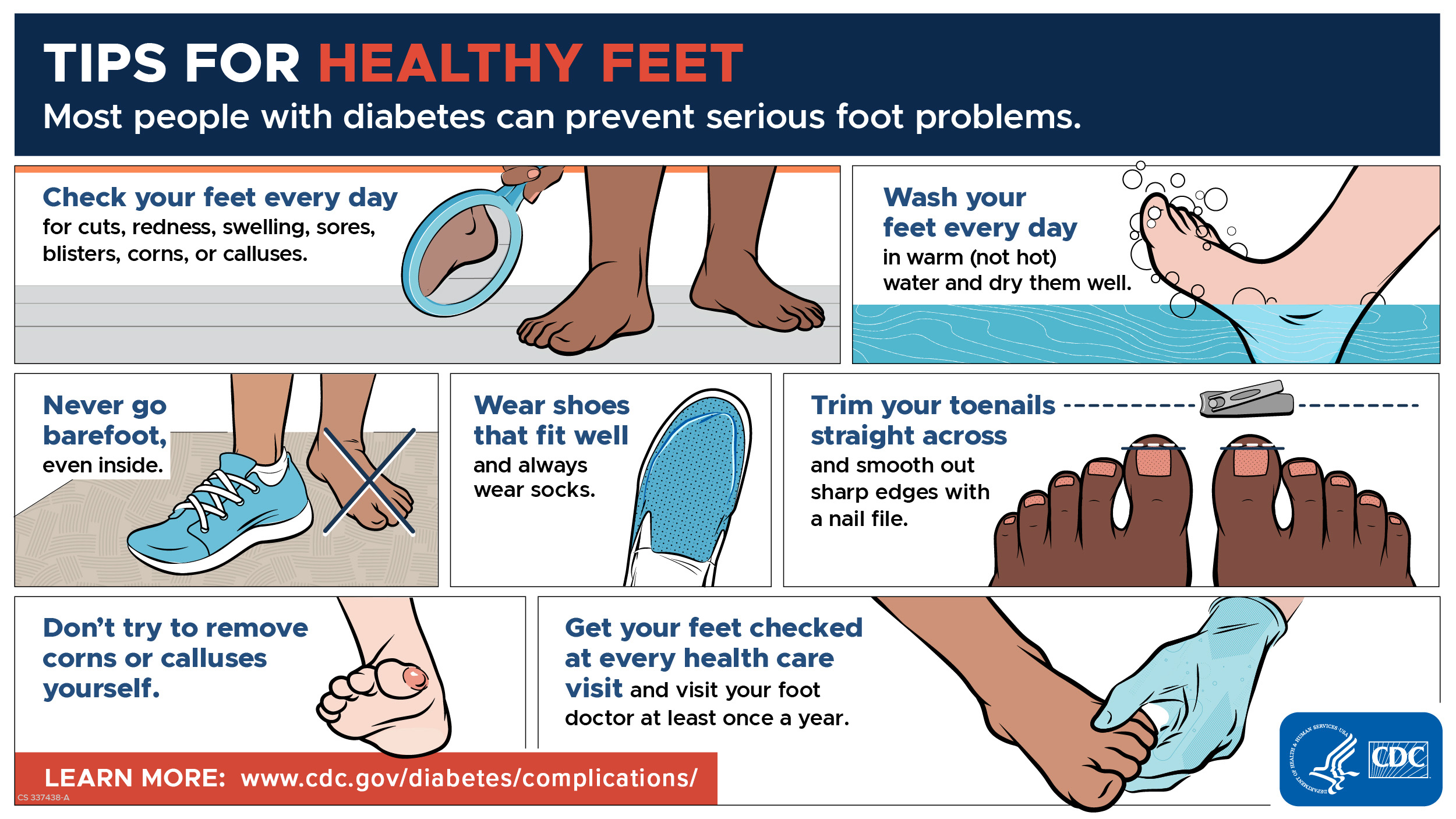 Tips for Healthy Feet (larger version)