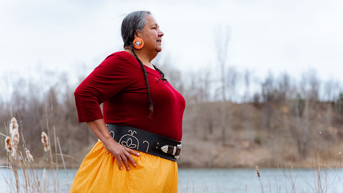 Proud American Indian woman