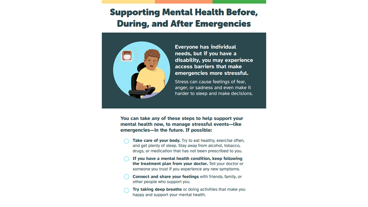 supporting mental health before, during, and after emergencies