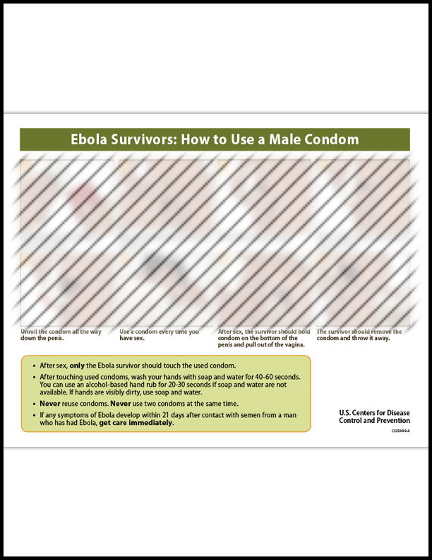 Ebola Survivors: How to Use a Male Condom Brochure-English Print Version