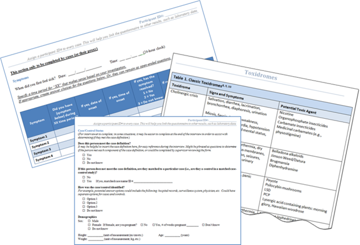 Example tools from the Toxicological Outbreak Investigation Toolkit