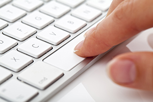 keyboard with hand