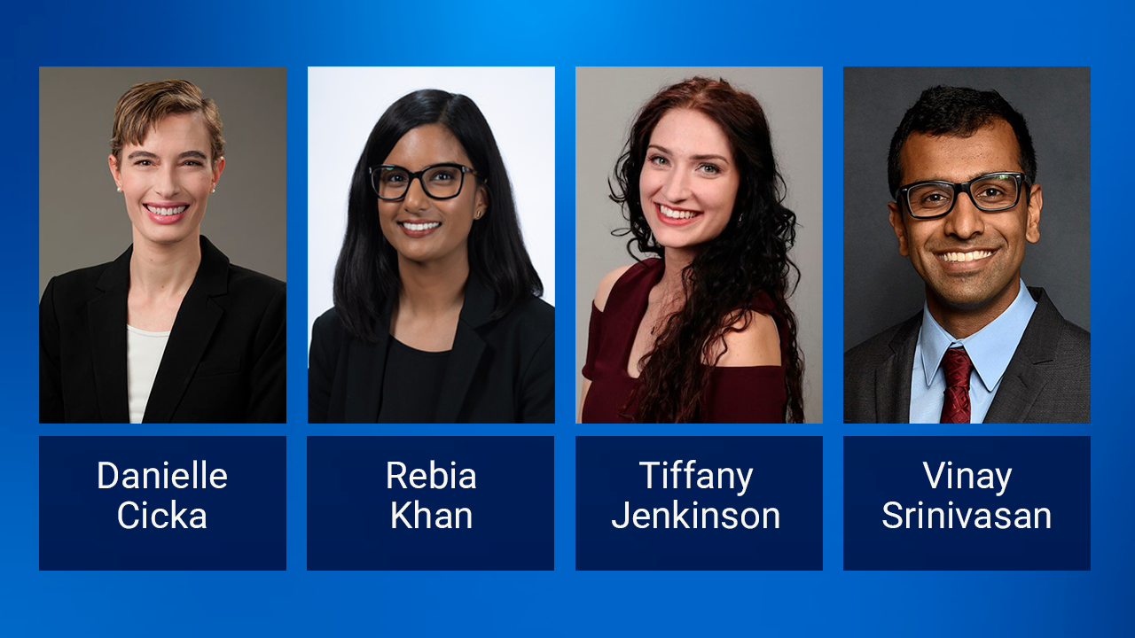 Hubert Award 2026 Recipients: Danielle Cicka, Rebia Khan, Tiffany Jenkinson, Vinay Srinivasan