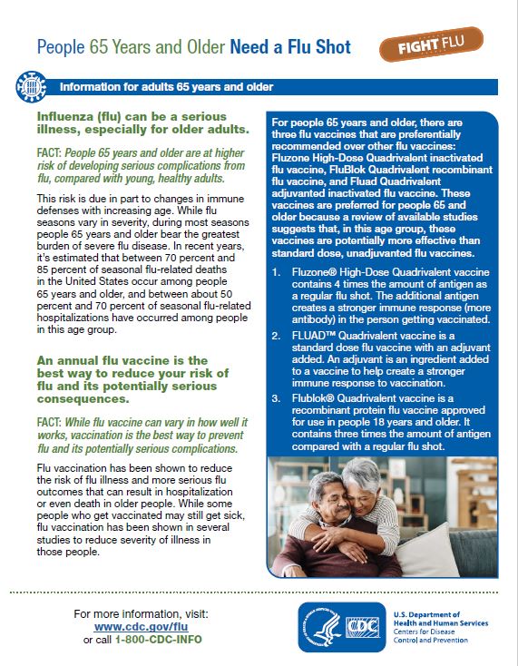 Flu can be a serious illness, especially for older adults.