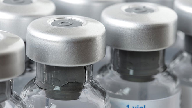 close-up of multiple vaccine vials Close-up of multiple vaccine vials