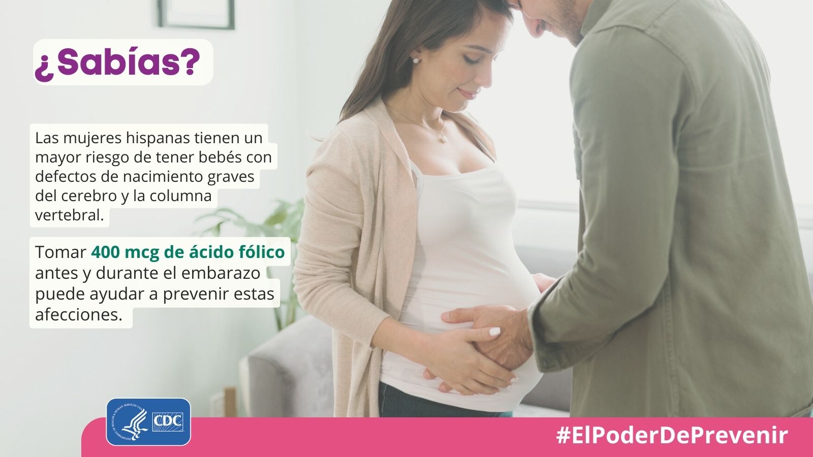 Pareja de una persona embarazada acariciándole el vientre.