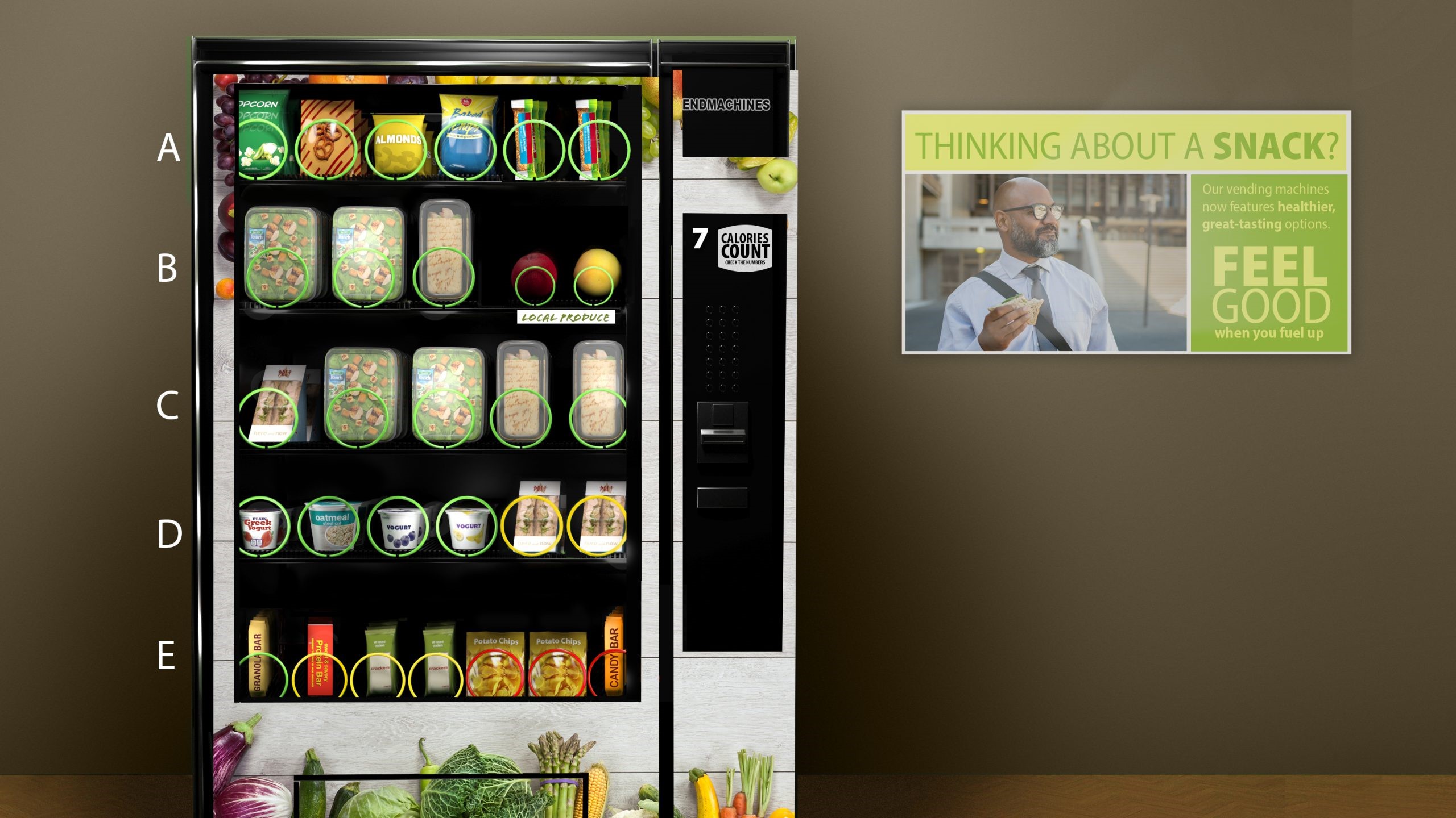 8 Vending snack food 16-9 Example of a vending machine for food.