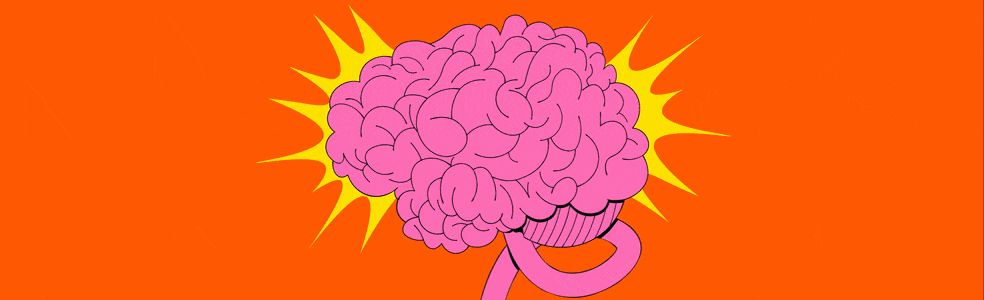 A cartoon brain