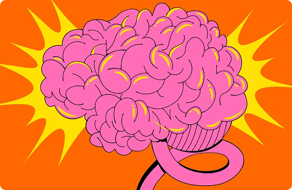 A cartoon brain