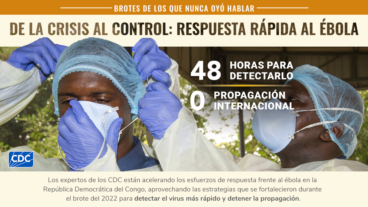 En el 2022, los expertos de los CDC en la República Democrática del Congo ayudaron a detectar más rápido el ébola y detener su propagación, un marcado progreso desde la crisis ocurrida cuatro años antes.