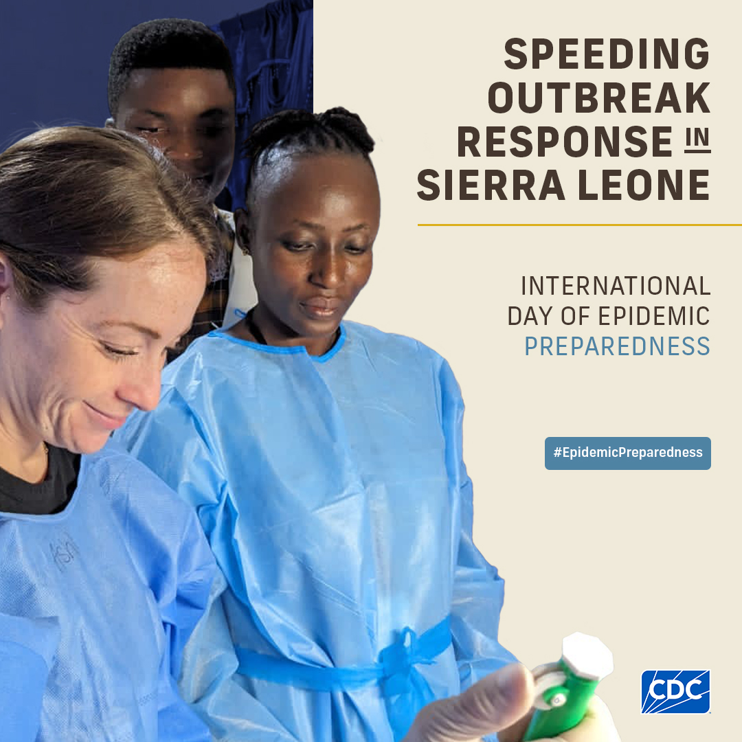 Speeding Outbreak Response in Sierra Leone. International Day of Epidemic Preparedness. Diverse team working on a sample in a lab to help early diagnose a disease.