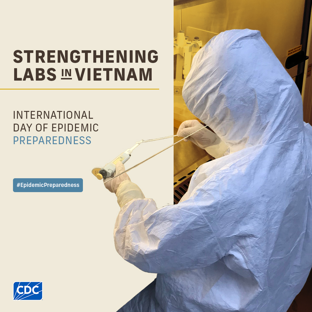 Strengthening Labs in Vietnam. International Day of Epidemic Preparedness. Woman using a microscope.