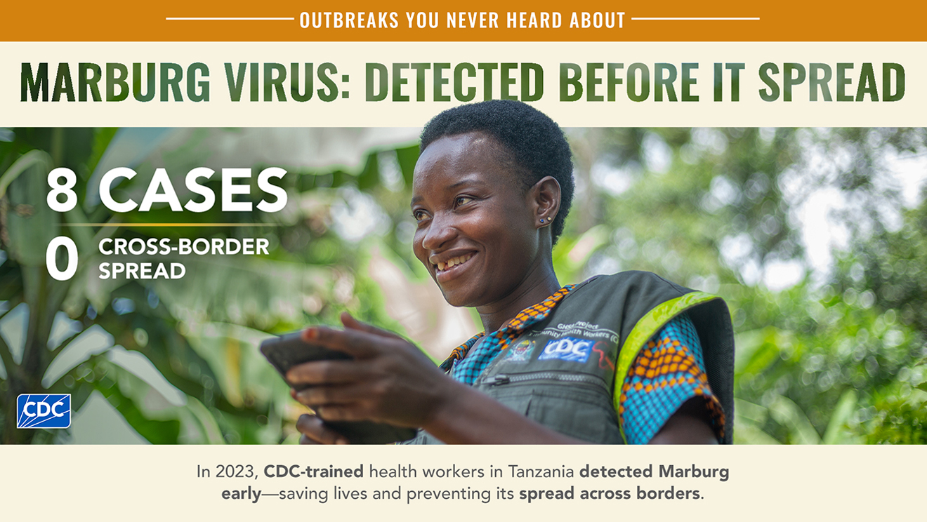 In 2023, a CDC-trained local health worker in Tanzania detected Marburg early.