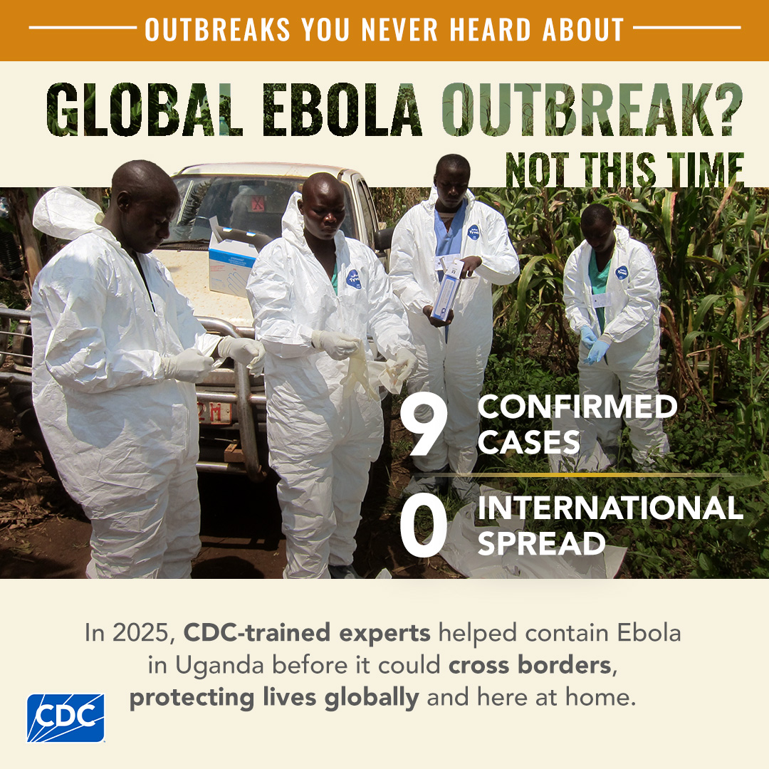 Four workers wearing protective outfits, putting on gloves and preparing to collect samples.