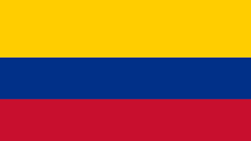 Yellow, blue and red horizontal lines.
