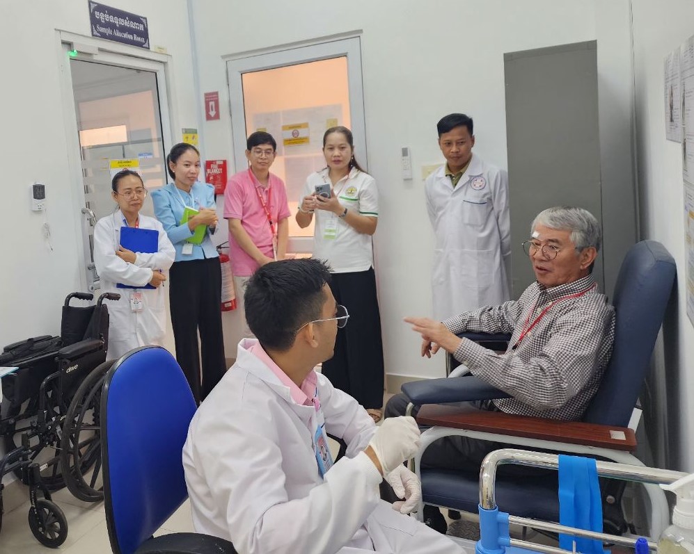 People gathered in medical setting