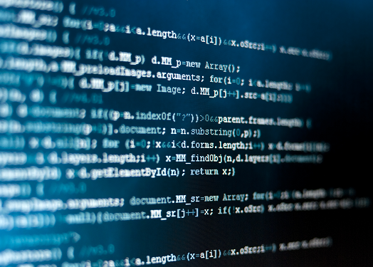 Code on screen