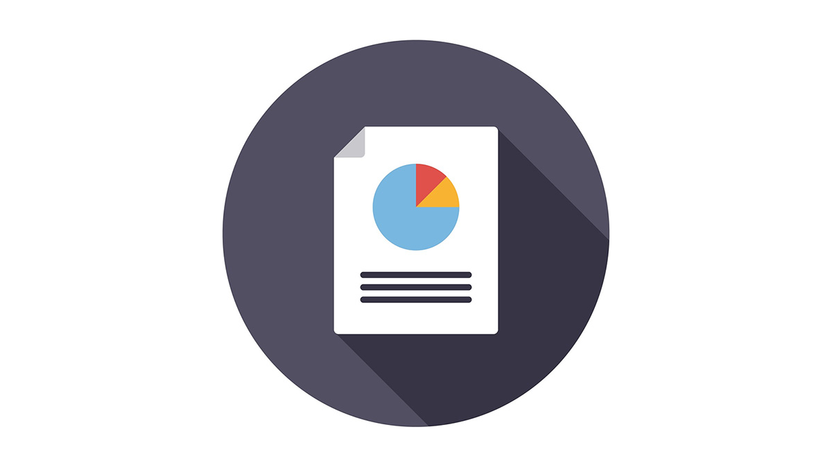 Graph Cartoon image of a paper with a bar chart