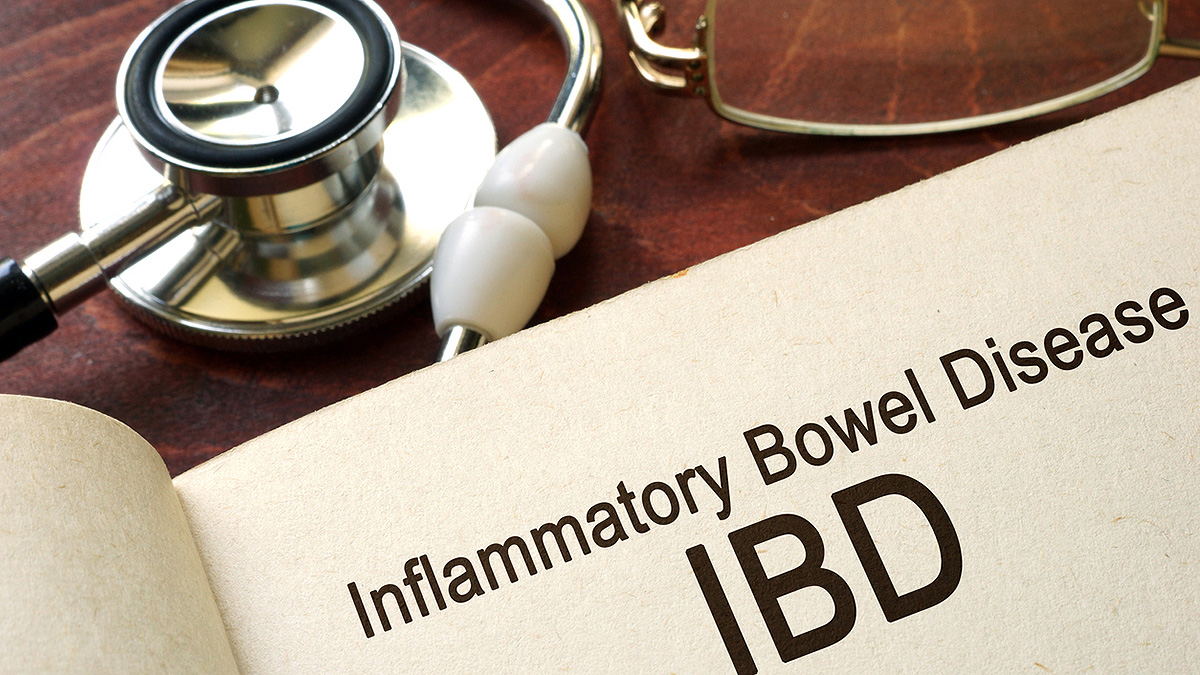 ibd book on desk Book on a table open to a page that reads “Inflammatory Bowel Disease IBD.”