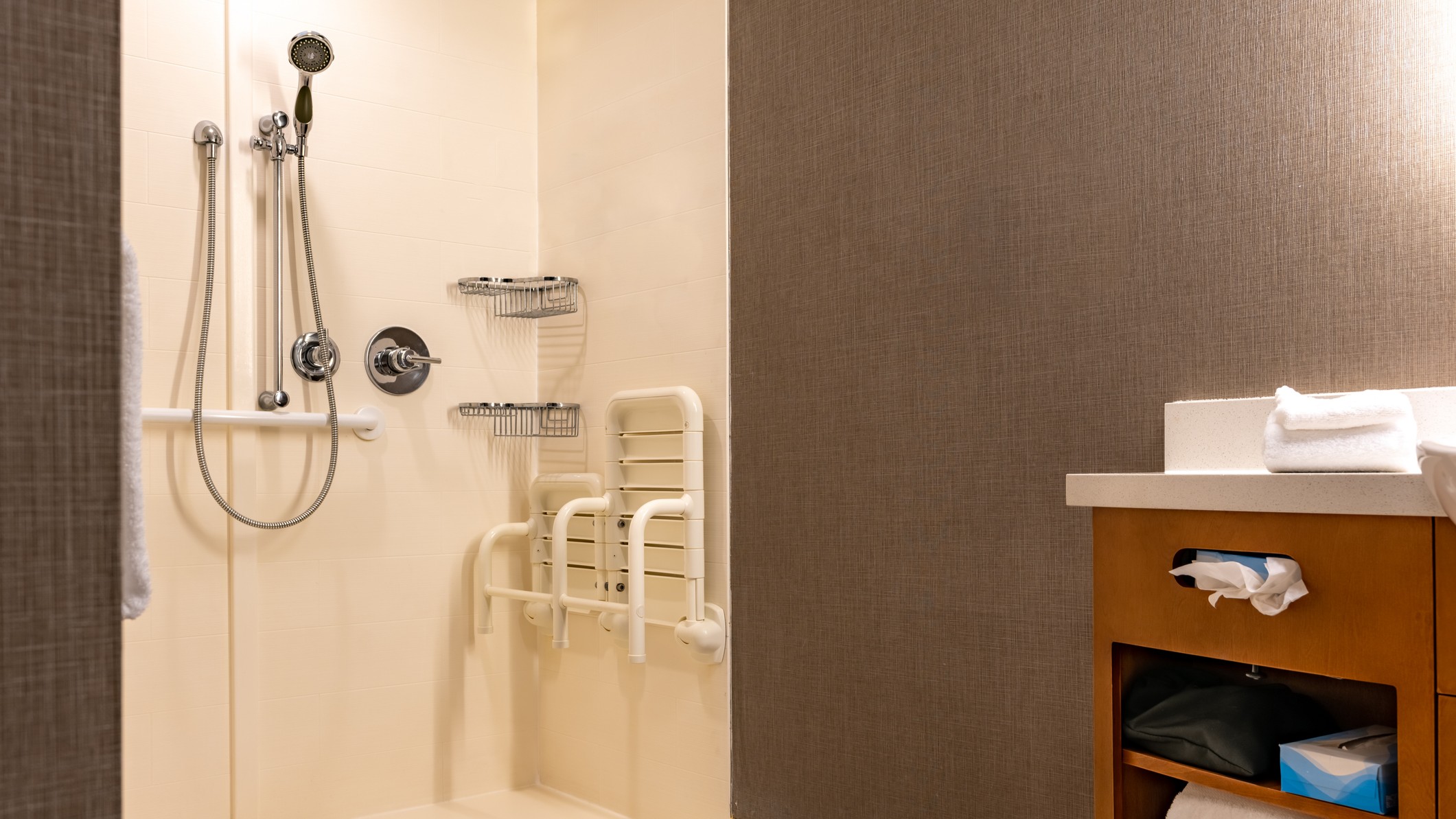 Healthcare facility shower