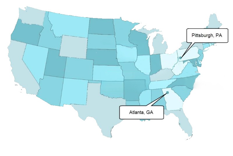 Locations of the CDC library branches