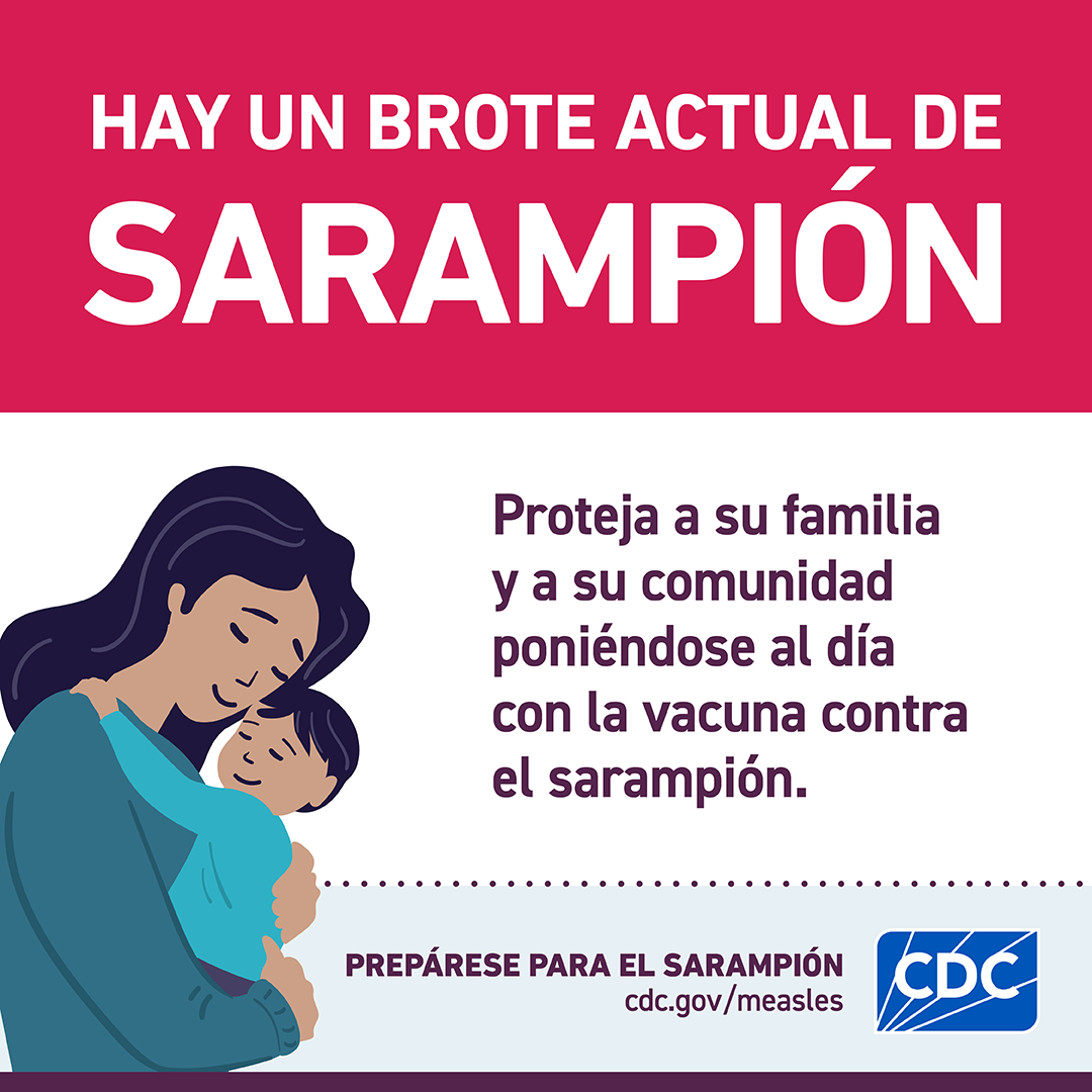 Did You Know There's a Measles Outbreak graphic in Spanish