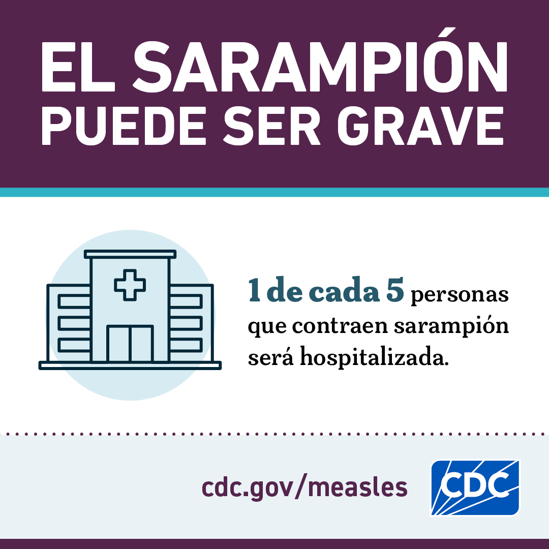 Measles can be serious - graphic 1 in Spanish