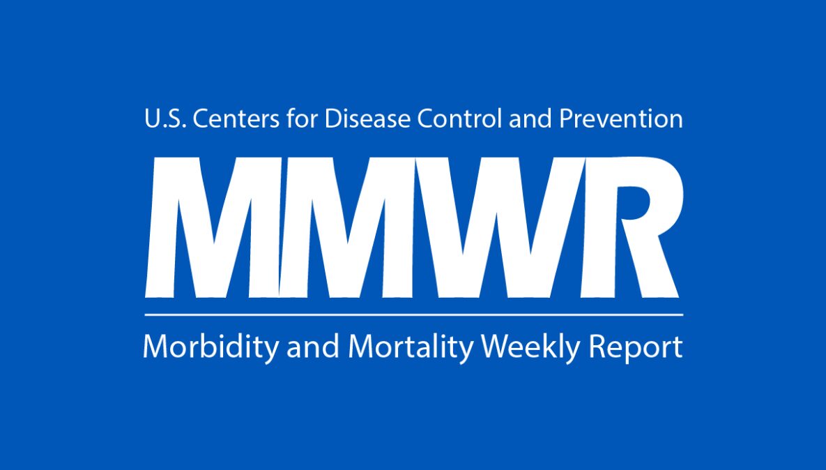 The figure shows the MMWR logo on a blue background.