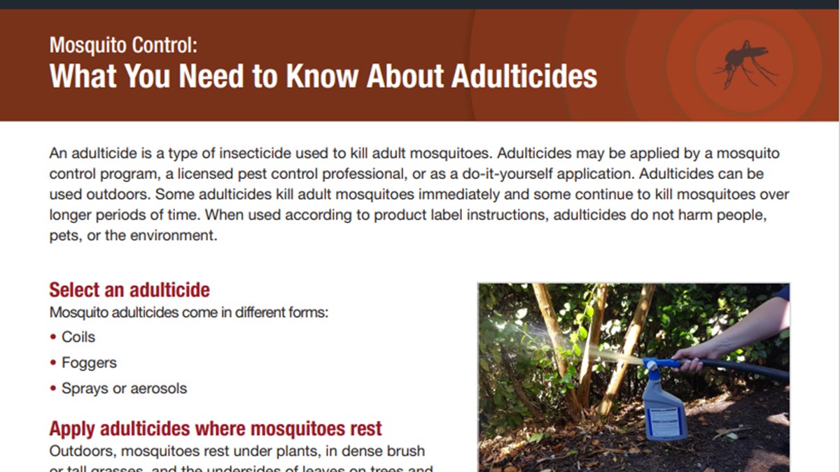 Art for Mosquito Control What you Need to Know About Adulticides