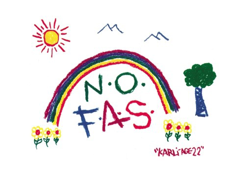 &ldquo;NO FAS&rdquo; drawing by &ldquo;Karli-age 22&rdquo;