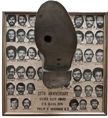 The group developed an award, called the &ldquo;Silver Alex&rdquo; in honor of Alex Langmuir, who founded the EIS.  We got a collection of shoes, made sure each one had the trademark &ldquo;shoe leather hole&rdquo; on the sole, and painted them silver.