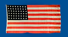 The First American Flag flown over CDC Headquarters is all wool and measures 60&Prime; high by 114&Prime; wide.