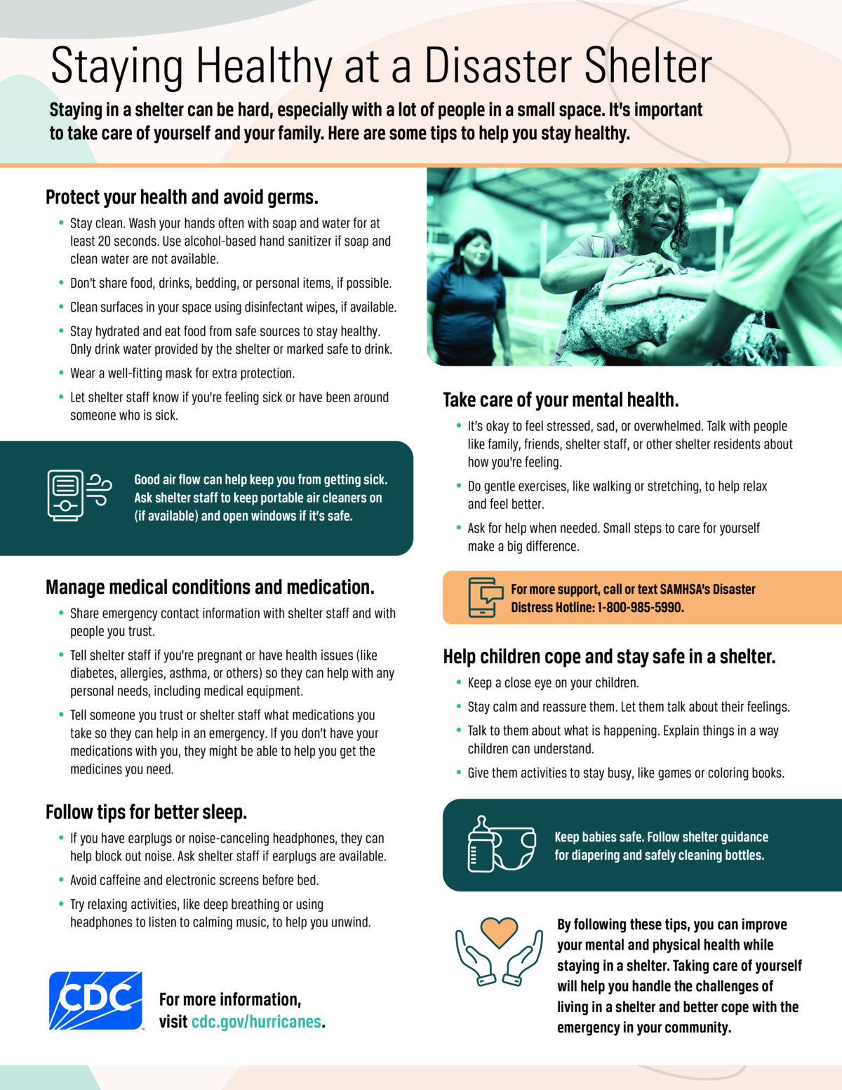 Screenshot of the first page of "Shelter Safety Factsheet - Print Only"