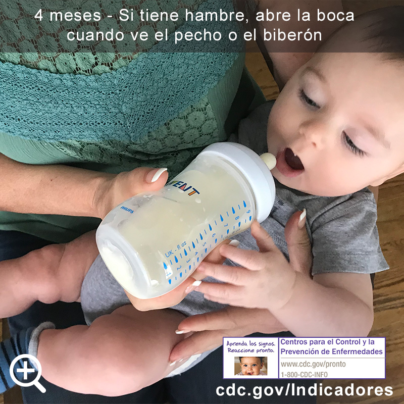 Si tiene hambre, abre la boca cuando ve el pecho o el biber&oacute;n