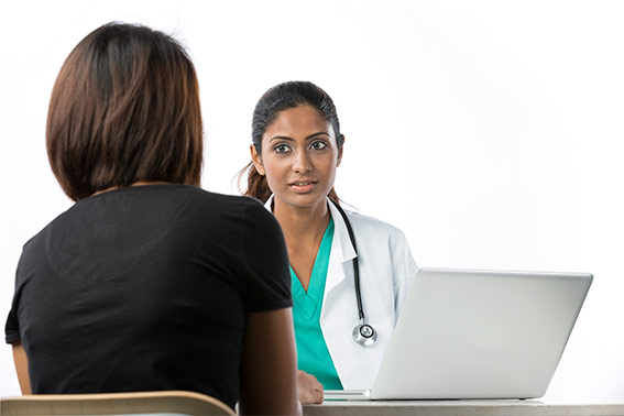 A family discusses their concerns with their child's physician.