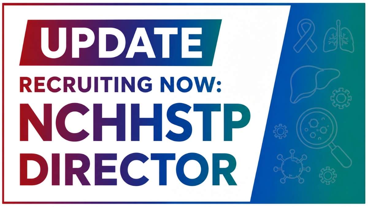 Text that says "Update Recruiting now: NCHHSTP Director"