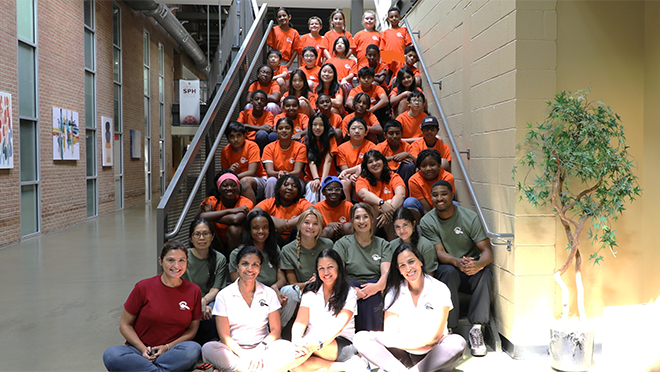 Group of students at University of Maryland for the Data Detectives Camp.