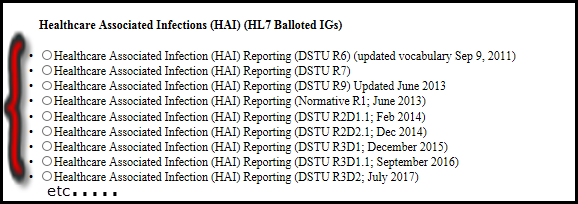 When validating a CDA file within the Lantana Group&rsquo;s Schematron Validator, select the specific HAI Implementation Guide the CDA file is based on