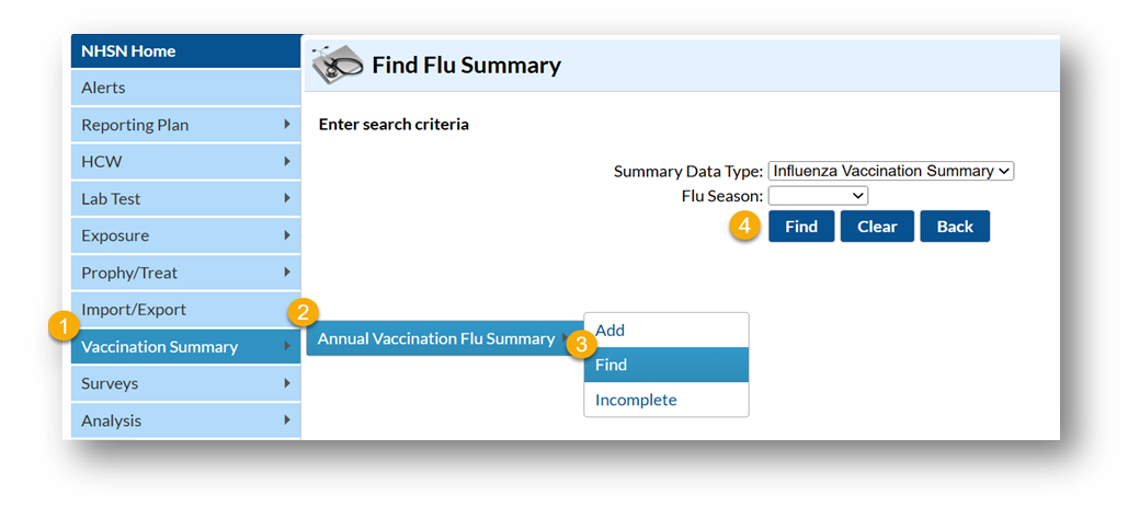 find flu summary