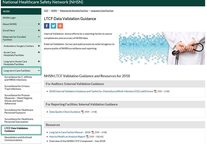 sep18-ltc-5 NHSN LTCF Data Validation Guidance page